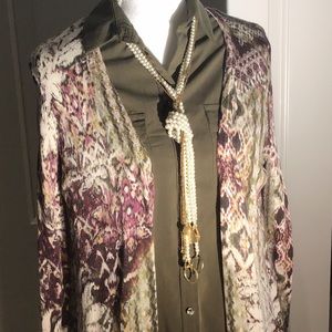 CHICO’S long print cardigan - beautiful print